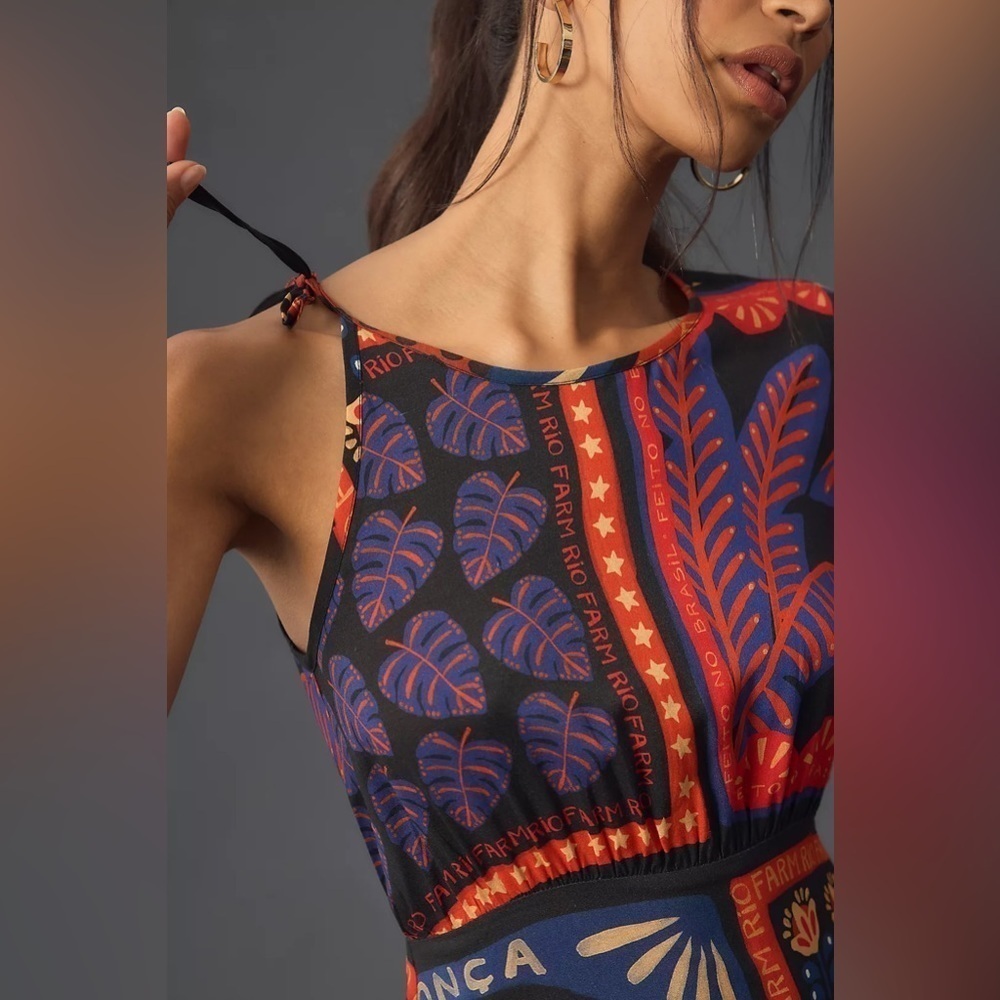 NEW Farm Rio for Anthropologie One Sleeve Dress NWT​​​​​​​​ - Picture 5 of 8